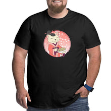 Load image into Gallery viewer, Kawaii Cat Girl Chef With Noodles Big Size Men's T-shirt