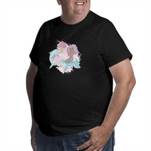 Load image into Gallery viewer, Cartoon Dolphin Courtship Mermaid Big Size Men's T-shirt