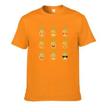 Load image into Gallery viewer, Orange Cartoon Pineapple Men's Short Sleeve T-shirt