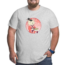 Load image into Gallery viewer, Kawaii Cat Girl Chef With Noodles Big Size Men's T-shirt