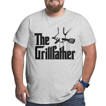 Load image into Gallery viewer, Barbecue BBQ The Grillfather Big Size Men's T-shirt