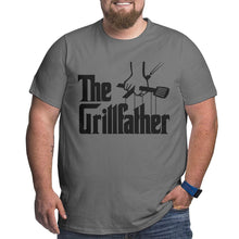 Load image into Gallery viewer, Barbecue BBQ The Grillfather Big Size Men's T-shirt