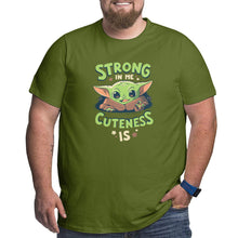 Load image into Gallery viewer, Strong In Me Cuteness Is Yoda Baby Big Size Men's T-shirt