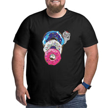 Load image into Gallery viewer, Cat Donuts Queue Big Size Men's T-shirt