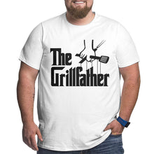 Load image into Gallery viewer, Barbecue BBQ The Grillfather Big Size Men's T-shirt