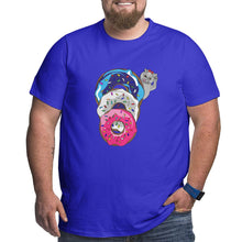 Load image into Gallery viewer, Cat Donuts Queue Big Size Men's T-shirt