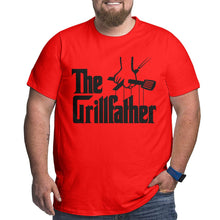 Load image into Gallery viewer, Barbecue BBQ The Grillfather Big Size Men's T-shirt
