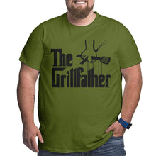 Load image into Gallery viewer, Barbecue BBQ The Grillfather Big Size Men's T-shirt