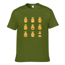 Load image into Gallery viewer, Orange Cartoon Pineapple Men's Short Sleeve T-shirt