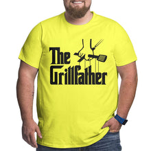Load image into Gallery viewer, Barbecue BBQ The Grillfather Big Size Men's T-shirt