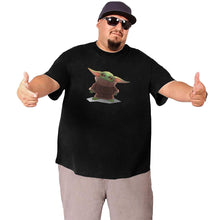 Load image into Gallery viewer, Yoda Baby Staring At You Big Size Men's T-shirt