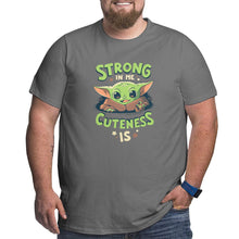 Load image into Gallery viewer, Strong In Me Cuteness Is Yoda Baby Big Size Men's T-shirt
