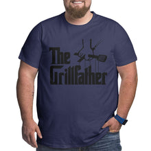 Load image into Gallery viewer, Barbecue BBQ The Grillfather Big Size Men's T-shirt