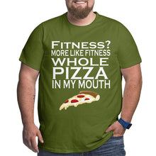 Load image into Gallery viewer, More Like Fitness Whole Pizza In My Mouth Big Size Men's T-shirt