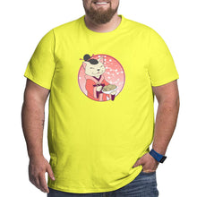 Load image into Gallery viewer, Kawaii Cat Girl Chef With Noodles Big Size Men's T-shirt