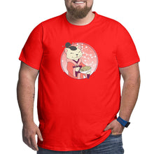 Load image into Gallery viewer, Kawaii Cat Girl Chef With Noodles Big Size Men's T-shirt