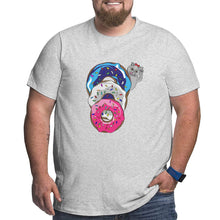 Load image into Gallery viewer, Cat Donuts Queue Big Size Men's T-shirt