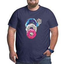 Load image into Gallery viewer, Cat Donuts Queue Big Size Men's T-shirt