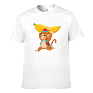 Monkey Playing Big Banana Men's Short Sleeve T-shirt