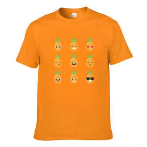 Orange Cartoon Pineapple Men's Short Sleeve T-shirt