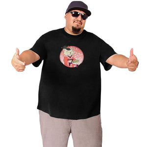 Kawaii Cat Girl Chef With Noodles Big Size Men's T-shirt
