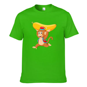 Monkey Playing Big Banana Men's Short Sleeve T-shirt