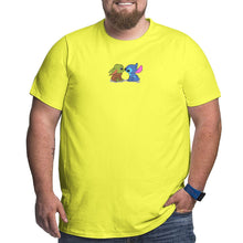 Load image into Gallery viewer, Kawaii Yoda Baby Stitch Big Size Men&#39;s T-shirt
