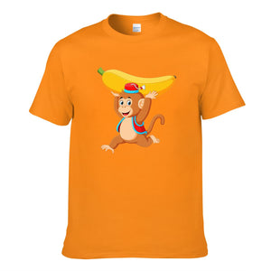 Monkey Playing Big Banana Men's Short Sleeve T-shirt