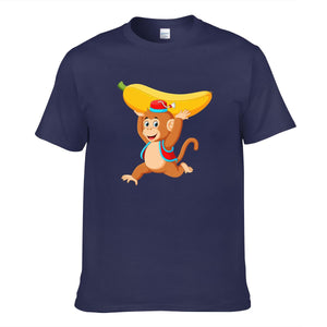 Monkey Playing Big Banana Men's Short Sleeve T-shirt