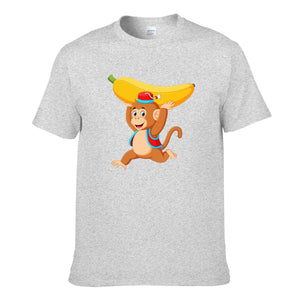 Monkey Playing Big Banana Men's Short Sleeve T-shirt