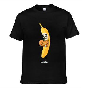 Cartoon Skull Halloween Banana Men's Short Sleeve T-shirt