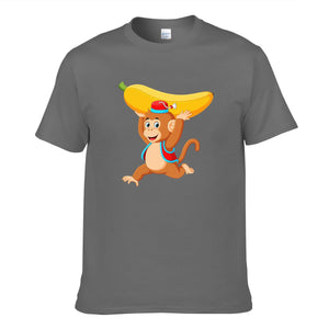 Monkey Playing Big Banana Men's Short Sleeve T-shirt