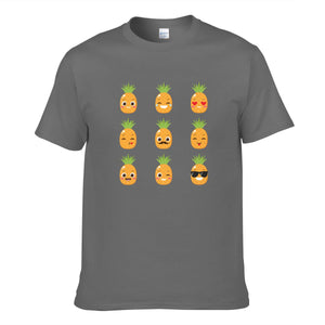 Orange Cartoon Pineapple Men's Short Sleeve T-shirt