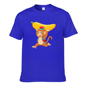 Monkey Playing Big Banana Men's Short Sleeve T-shirt