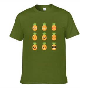 Orange Cartoon Pineapple Men's Short Sleeve T-shirt