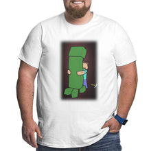 Load image into Gallery viewer, Minecraft Embrace Creeper Big Size Men&#39;s T-shirt
