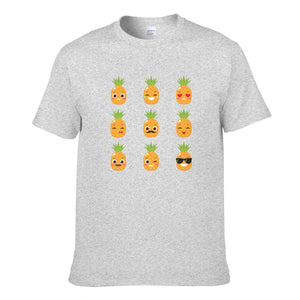 Orange Cartoon Pineapple Men's Short Sleeve T-shirt