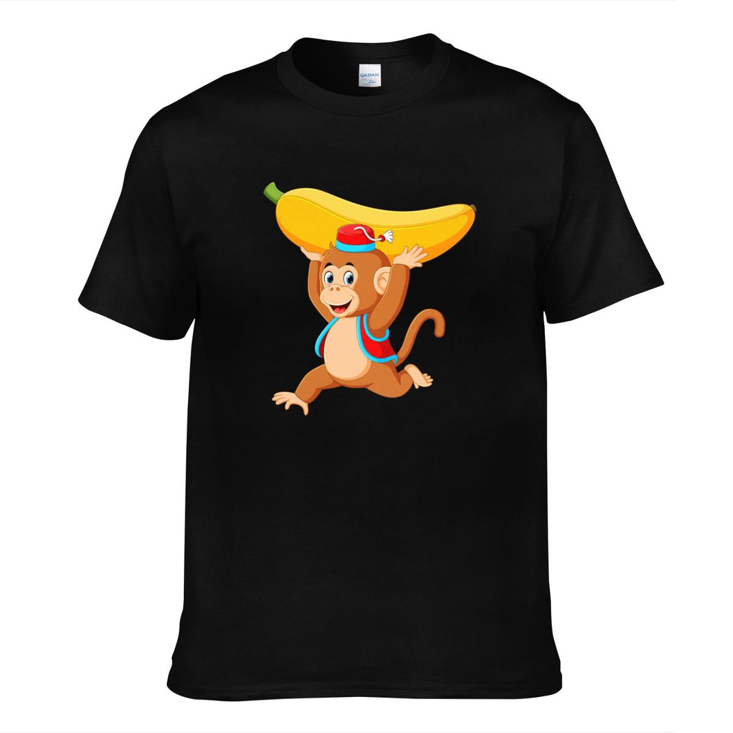Monkey Playing Big Banana Men's Short Sleeve T-shirt