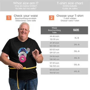 Cat Donuts Queue Big Size Men's T-shirt