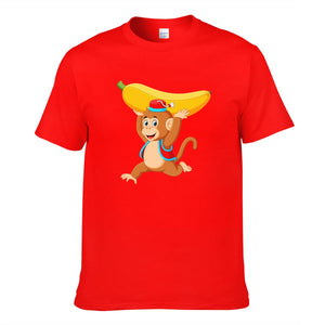 Monkey Playing Big Banana Men's Short Sleeve T-shirt