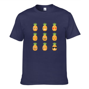 Orange Cartoon Pineapple Men's Short Sleeve T-shirt
