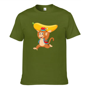 Monkey Playing Big Banana Men's Short Sleeve T-shirt